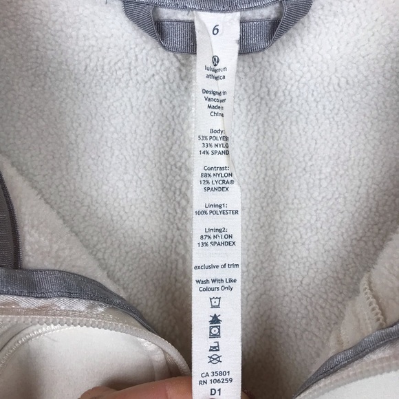 Lululemon cream & orange Scuba hoodie - Picture 8 of 8